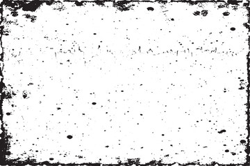 black grunge texture with heavy distressed edges, vector illustration black grunge texture on white paper