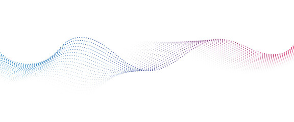 Dynamic Dot Halftone Wave Pattern on Transparent Background