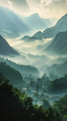 Mountains at sunrise