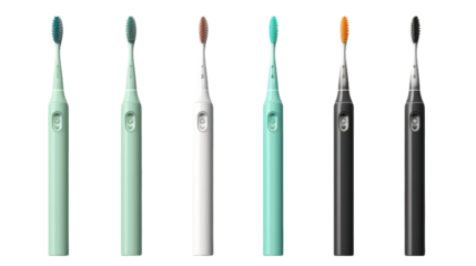 Sleek and Modern Electric Toothbrush for Efficient Cleaning on transparent background