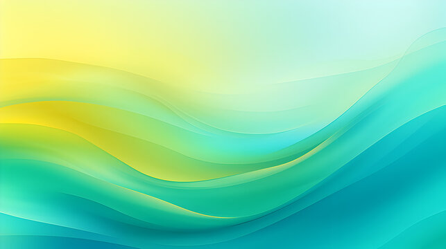 Blue and Yellow Waves on a Blue Background.HD Wallpaper