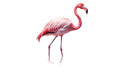 Serene and Contemplative Flamingo on transparent background