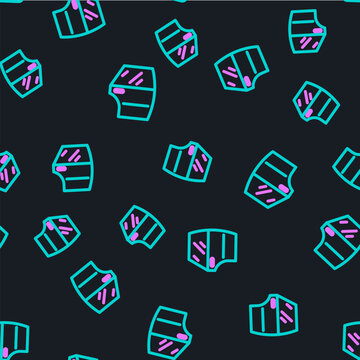 Line Car door icon isolated seamless pattern on black background. Vector