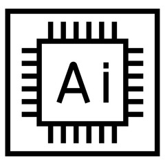 Artificial intelligence icon. Vector graphic illustration.