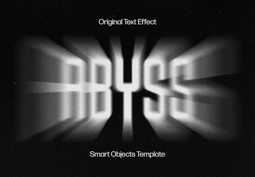 Blurry Impending Text Effect Mockup Bundle