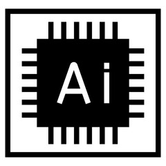 Artificial intelligence icon. Vector graphic illustration.