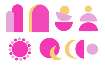 Set of geometric shapes