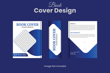 Abstract triangle with white background A4 size book cover template for annual report, magazine, booklet, proposal, portfolio, brochure, poster 