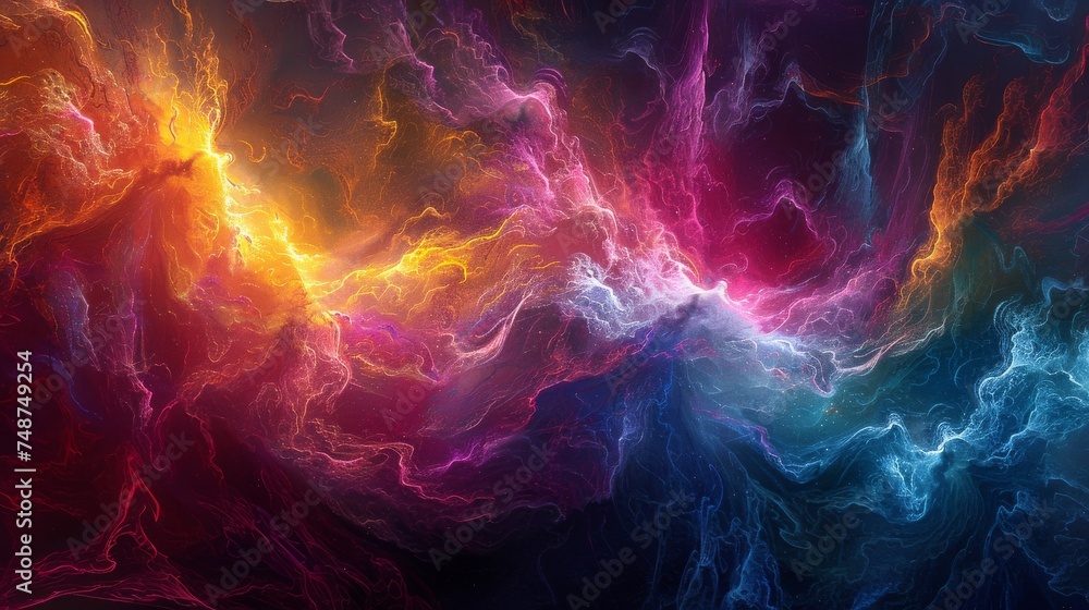 Poster a digital canvas painting, where each stroke is a line of code contributing to a sustainable project