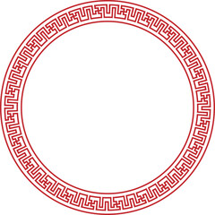Chinese Circle Pattern. Tradition asian pattern on round frame.