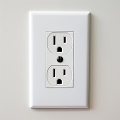 Electric outlet isolated on white background