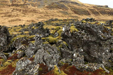 View on a volcano located on western peninsula Sn&aelig;fellsnes of Iceland