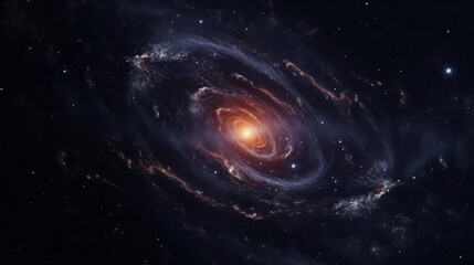 Black hole within the Milky Way galaxy, swallowing up all the stars and planets, destruction
