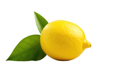 Ripe Lemon Isolated on Transparent Background