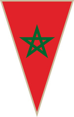 Morocco triangular flag