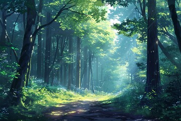 Anime japanese forest