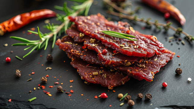 Jerky is strips of lean trimmed meat that have been cut and dehydrated to avoid spoilage, food for beer 