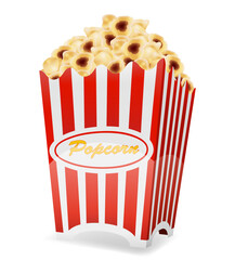 popcorn packaging sweet snack vector illustration