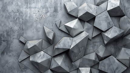 Sleek gray backdrop embellished with intricate geometric patterns