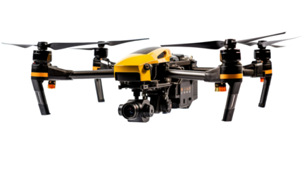 Advanced Camera Drone with Follow-Me Mode on transparent background