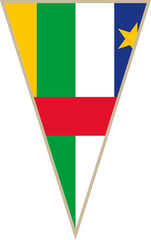 Central African Republic triangular flag