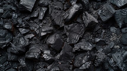 Big copy of BBQ grill coal texture background space. Generative Ai
