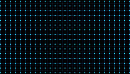 Dotted Disco Lights in Geometric Harmony Abstract Vector Illustration with Seamless Circles, Mosaic Decoration, and Vibrant Colors on a Black and Blue Background