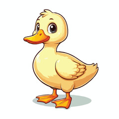Fototapeta premium cute duck vactor on white background.