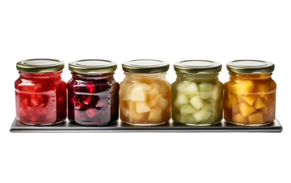 Inspired Glass Container Assortment on transparent background