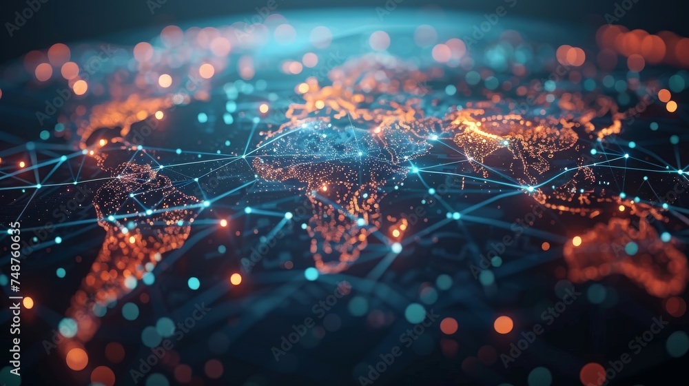 Poster cross border crypto transactions monitoring: a visual network depicting the monitoring of cross