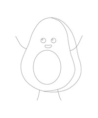 fruits coloring page for cute kid