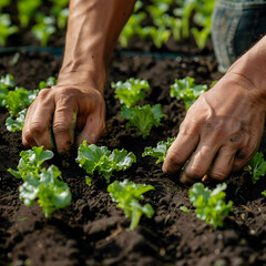 Spring Farm Garden. Spring Plants