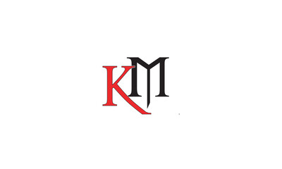 KM, MK, K, M Abstract Letters Logo Monogram