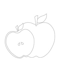fruits coloring page for cute kid