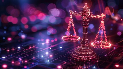 Cryptocurrency Legal Framework Structure: An abstract structure symbolizing the framework of cryptocurrency laws. - obrazy, fototapety, plakaty