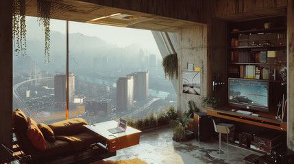Urban Chic Loft with Panoramic City View