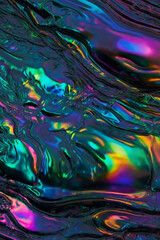 An iridescent holographic colored super smooth shiny wallpaper