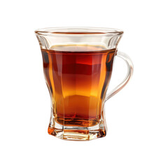 Black tea isolated on transparent png.