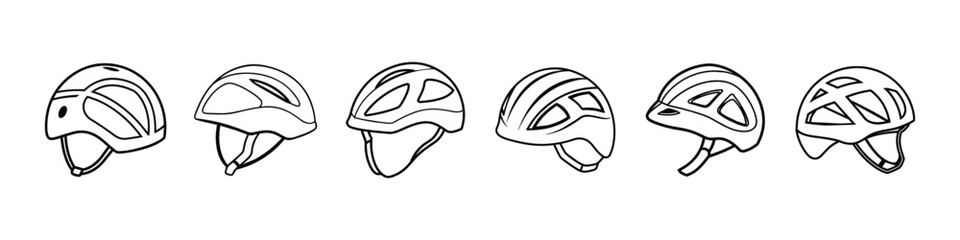  cycling helmet icon, Flat Icon helmet isolated on white background. Simple Icon helmet. Bicycle helmet icon, Bicycle helmet, bicycle helmet vector icon, bike helmet