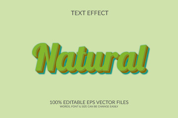 Natural 3d fully changeable vector eps text effect design.