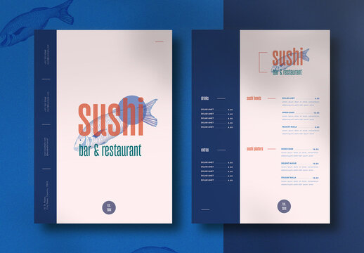 Sushi Restaurant Menu