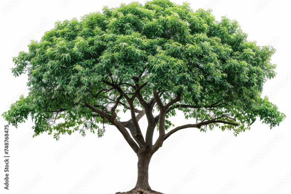 Poster A white background is used to isolate the tree.