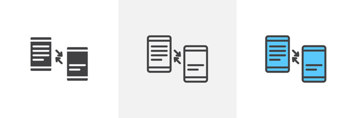 Data Transfer Isolated Line Icon Style Design. Simple Vector Illustration