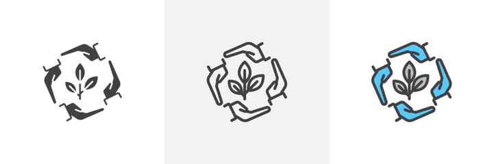 Environment Protection Isolated Line Icon Style Design. Simple Vector Illustration
