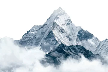 Papier Peint photo Himalaya A cloudy sky surrounds Tabouche peak in Nepal's Everest Region.