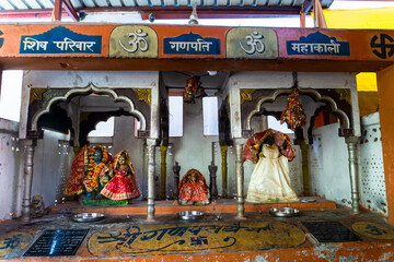 Divine Sculptures: Shiva, Parvati, Ganesha, Mahakali in Uttarakhand Temple