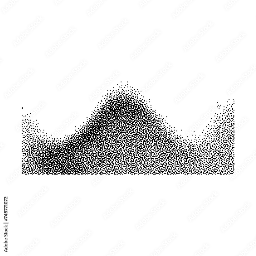 Poster abstract dithering bitmap vector shape object forms