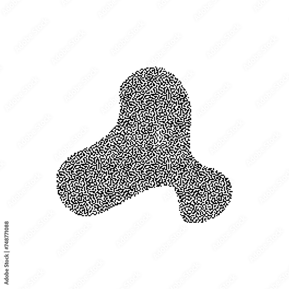 Poster abstract dithering bitmap vector shape object forms