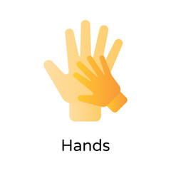 Mother and baby hand together, ready to use vector