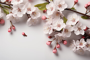 AI image of cherry blossom on white background